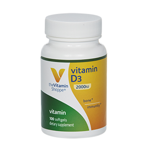 The Vitamin Shoppe Vitamin D3 (2000 IU),  100 softgels 