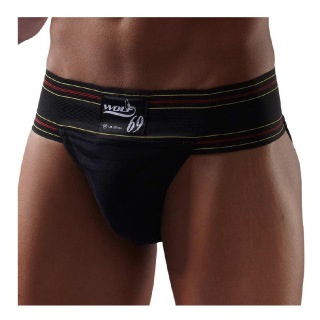 Wolf Athletic Supporter Back Covered, Black Medium