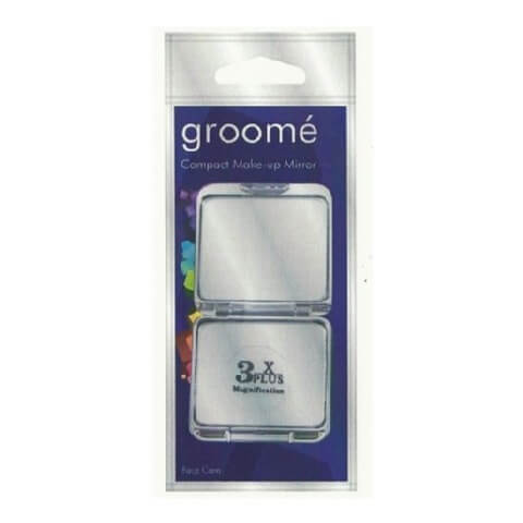 VLCC  Compact Make-up Mirror 'Chrome Finish' Case Plain/Magnifying