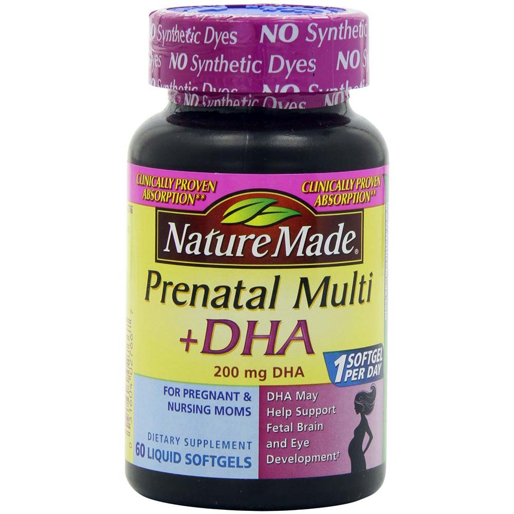 Nature Made Prenatal Multi plus DHA, 60 softgels online in India | HealthKart.com