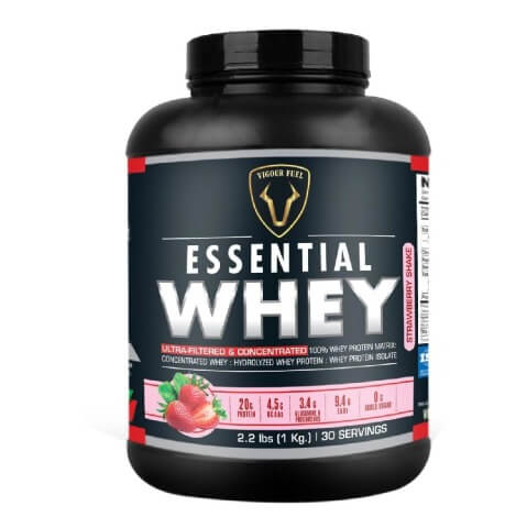 Vigour Fuel Essential Whey Protein, 2.2 lb Strawberry Shake