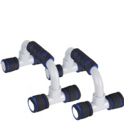 Strauss Moto Push Up Bar Pair Black/Blue Free Size