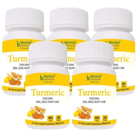 Bhumija Turmeric (Pack of Five), 60 capsules Bhumija Turmeric (Pack of Five), 60 capsules