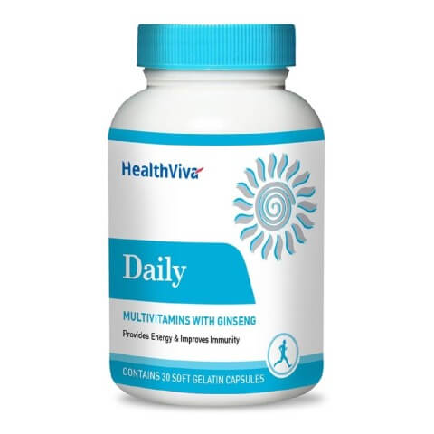 HealthViva Daily (Multivitamin with Ginseng),  30 capsules  Unflavoured 