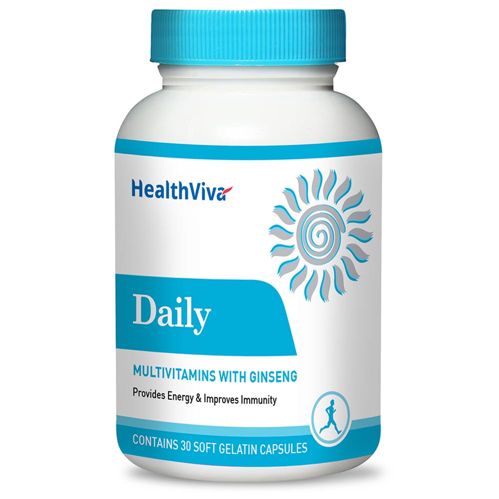 HealthViva Daily (Multivitamin with Ginseng),  30 capsules  Unflavoured 