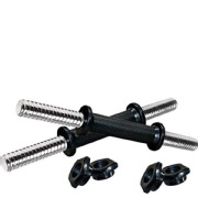 HUSTLE FITNESS ROD14 Plastic Dumbell Rods Pack of 2 Black
