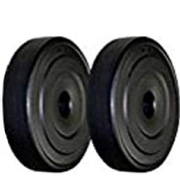 HUSTLE FITNESS PVC Weight Plate 5kg 2PCs Set for Home Gym Exercises
