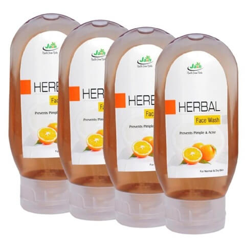 Jain Herbal Face Wash (Pack of 4), 120 ml Prevents Pimple & Acne Jain Herbal Face Wash (Pack of 4), 120 ml Prevents Pimple & Acne