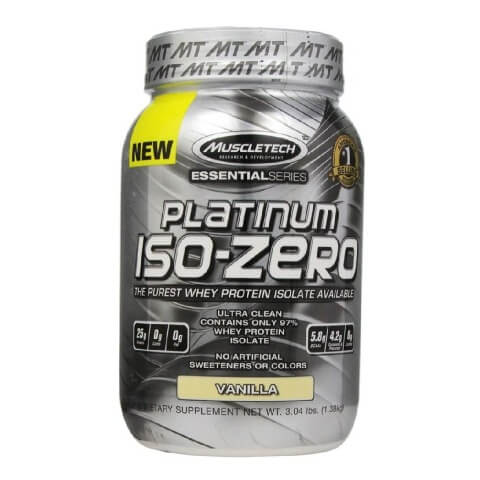 MuscleTech Platinum 100% Iso-Zero, 3 lb Vanilla