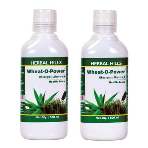 Herbal Hills Wheat-O-Power Health Juice (Combo), Wheatgrass Aloevera 500 ml Herbal Hills Wheat-O-Power Health Juice (Combo), Wheatgrass Aloevera 500 ml