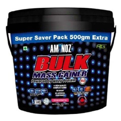 Aminoz Bulk Mass Gainer, 12.12 lb Strawberry Aminoz Bulk Mass Gainer, 12.12 lb Strawberry