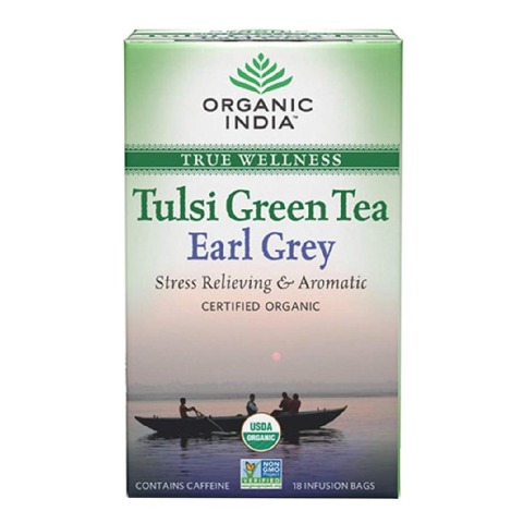Organic India Tulsi Green Tea Earl Grey, 18 Piece(s)/Pack Tulsi Organic India Tulsi Green Tea Earl Grey, 18 Piece(s)/Pack Tulsi