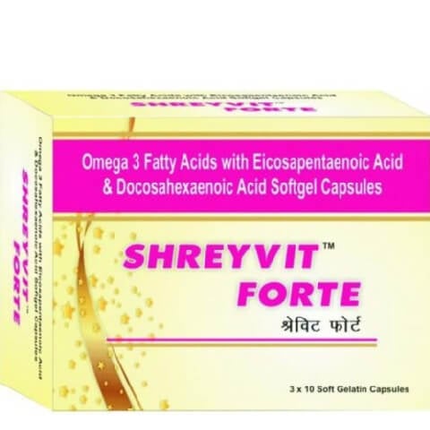 Shrey's Shreyvit Forte Omega 3, 30 capsules Shrey's Shreyvit Forte Omega 3, 30 capsules