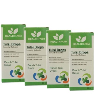 Healthfarm Tulsi Drops (Pack of 4), 50 ml