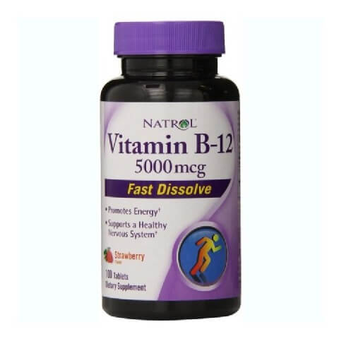 Natrol Vitamin B-12 Fast Dissolve (5000 mcg),  100 tablet(s)  Strawberry 