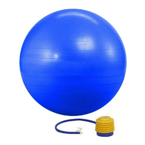 KOBO Anti-Burst Gym Ball With Foot Pump (GB-3-75), Blue Blue 75 cm KOBO Anti-Burst Gym Ball With Foot Pump (GB-3-75), Blue Blue 75 cm