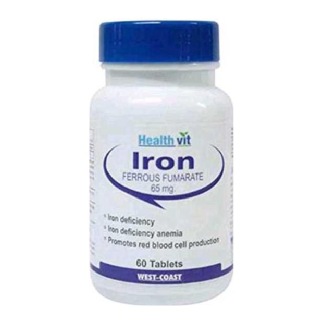 Healthvit Iron Ferrous Sulphate (65 mg), 60 tablet(s)