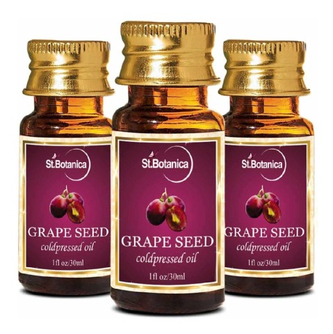 St.Botanica Cold Pressed Carrier Oil - Pack of 3, 30 ml Grape Seed St.Botanica Cold Pressed Carrier Oil - Pack of 3, 30 ml Grape Seed