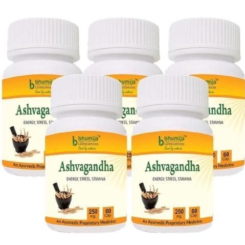 Bhumija Ashvagandha, 60 capsules - Pack of 5 Bhumija Ashvagandha, 60 capsules - Pack of 5