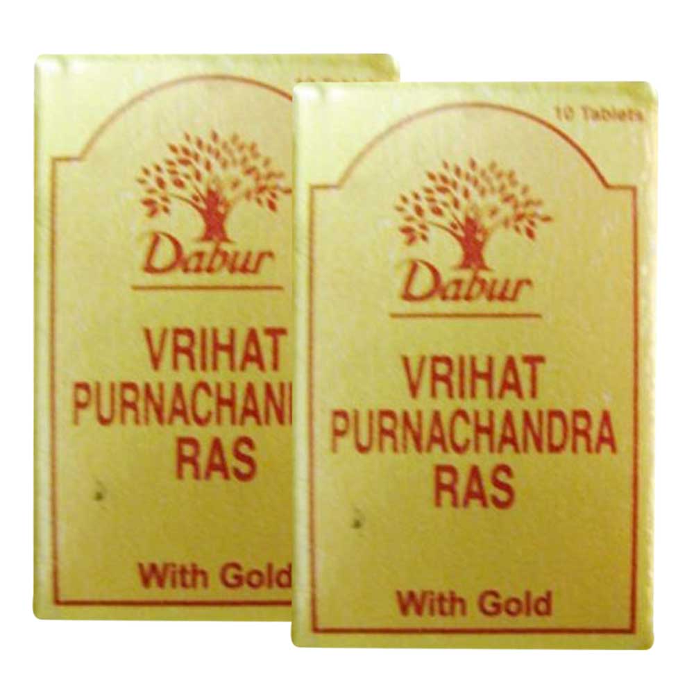 Dabur Vrihat Purnachandra Ras with Gold,  10 tablet(s)  - Pack of 2