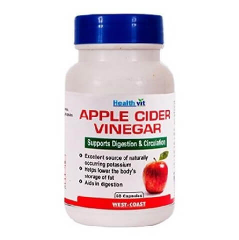 Healthvit Apple Cider Vinegar (500 mg), 60 capsules Unflavoured Healthvit Apple Cider Vinegar (500 mg), 60 capsules Unflavoured