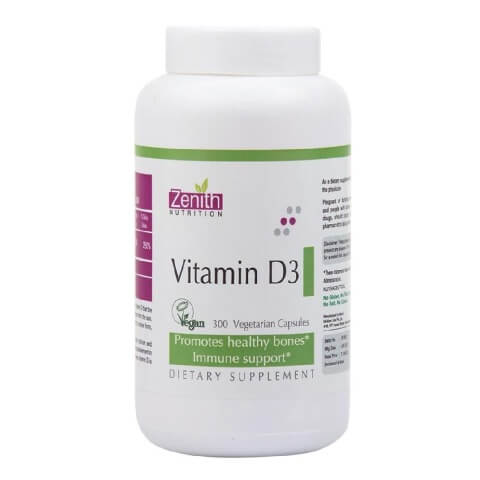 Zenith Nutrition Vitamin D3,  300 capsules 
