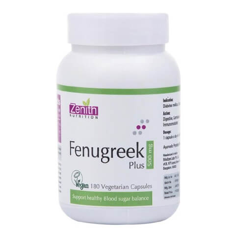 Zenith Nutrition Fenugreek Plus (500 mg), 180 capsules Zenith Nutrition Fenugreek Plus (500 mg), 180 capsules