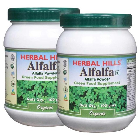 Herbal Hills Alfalfa, 0.1 kg - Pack of 2 Herbal Hills Alfalfa, 0.1 kg - Pack of 2