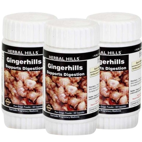 Herbal Hills Ginger Hills, 60 capsules - Pack of 3 Herbal Hills Ginger Hills, 60 capsules - Pack of 3