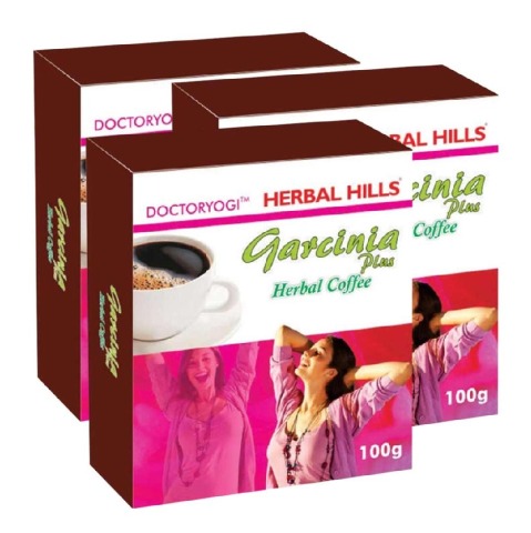 Herbal Hills Garcinia Plus Herbal Coffee, 100 g Unflavoured - Pack of 3 Herbal Hills Garcinia Plus Herbal Coffee, 100 g Unflavoured - Pack of 3