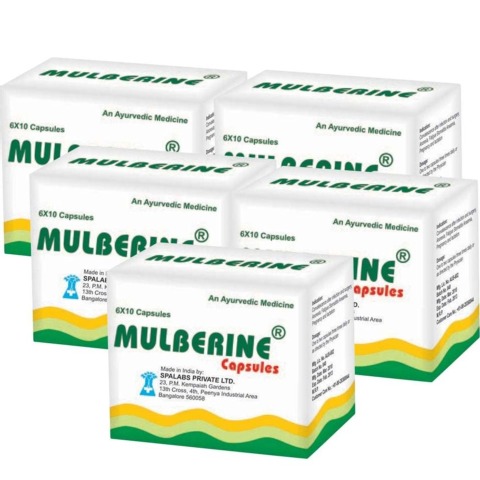 Kairali Mulberine Capsules, 60 capsules - Pack of 5 Kairali Mulberine Capsules, 60 capsules - Pack of 5