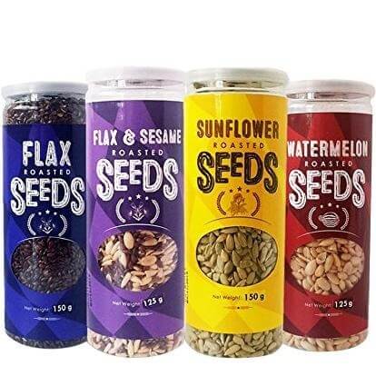 True Elements Healthy Roasted Seeds Gift Pack, Unflavoured 700 g True Elements Healthy Roasted Seeds Gift Pack, Unflavoured 700 g
