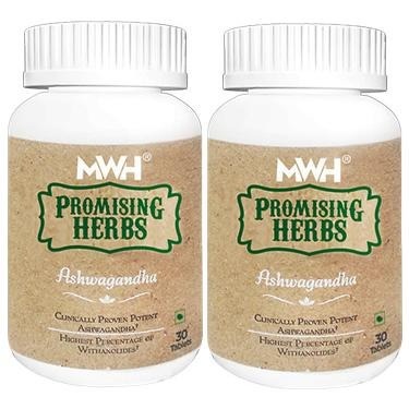 MWH Promising Herbs Ashwagandha, 30 tablet(s) - Pack of 2 MWH Promising Herbs Ashwagandha, 30 tablet(s) - Pack of 2