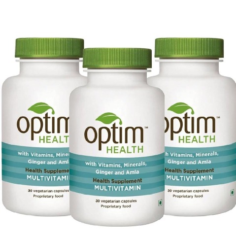 OptimHealth Multivitamin Health Supplement, Unflavoured 30 capsules - Pack of 3 OptimHealth Multivitamin Health Supplement, Unflavoured 30 capsules - Pack of 3