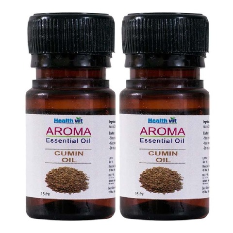 Healthvit Aroma Cumin Oil, 15 ml for All Skin Types - Pack of 2 Healthvit Aroma Cumin Oil, 15 ml for All Skin Types - Pack of 2