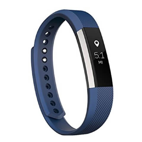 Fitbit Alta Fitness Tracker, Silver/Blue