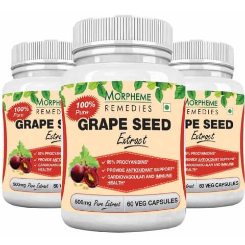 Morpheme Remedies Grape Seed Extract (500 mg) Buy 2 Get 1 Free, 60 veggie capsule(s) Morpheme Remedies Grape Seed Extract (500 mg) Buy 2 Get 1 Free, 60 veggie capsule(s)
