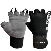 KOBO Weight Lifting Fitness Gym Gloves WTG 09 , Black Small