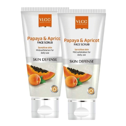 VLCC Papaya & Apricot Face Scrub - Pack of 2, 80 g Skin Defense VLCC Papaya & Apricot Face Scrub - Pack of 2, 80 g Skin Defense