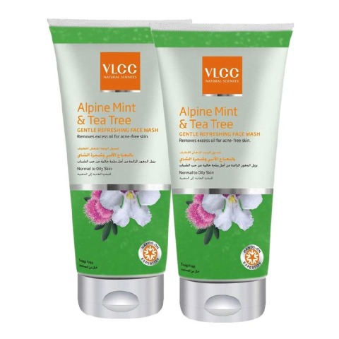 VLCC Gentle Refreshing Face Wash - Pack of 2, 175 ml Alpine Mint & Tea Tree VLCC Gentle Refreshing Face Wash - Pack of 2, 175 ml Alpine Mint & Tea Tree