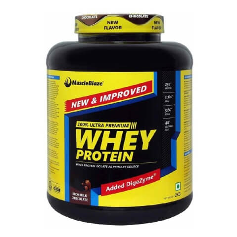 MuscleBlaze Whey Protein, 4.4 lb Rich Milk Chocolate MuscleBlaze Whey Protein, 4.4 lb Rich Milk Chocolate