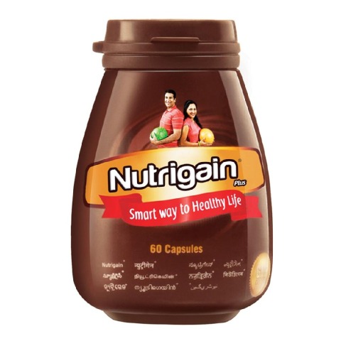 Ayurwin Nutrigain Plus, 60 capsules Unflavoured Ayurwin Nutrigain Plus, 60 capsules Unflavoured