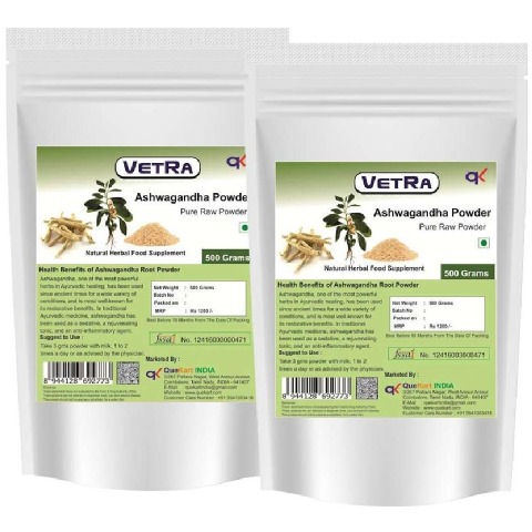 Vetra Ashwagandha Powder - Pack of 2 0.5 kg Vetra Ashwagandha Powder - Pack of 2 0.5 kg