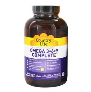Country Life Ultra Concentrated Omega 3-6-9, 180 softgels