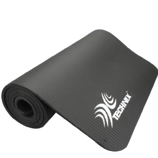 Technix NBR Foam Yoga Mat, Black 8 mm