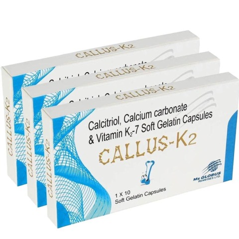 Globus Callus-K2 - Pack of 3 Unflavoured 10 capsules Globus Callus-K2 - Pack of 3 Unflavoured 10 capsules