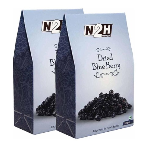 N2H Dried Blue Berry - Pack of 2 0.05 kg Unflavoured N2H Dried Blue Berry - Pack of 2 0.05 kg Unflavoured