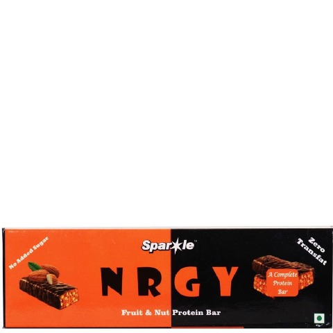 Sparkle NRGY Fruit & Nut Protein Bar, 15 Piece(s)/Pack Unflavoured Sparkle NRGY Fruit & Nut Protein Bar, 15 Piece(s)/Pack Unflavoured