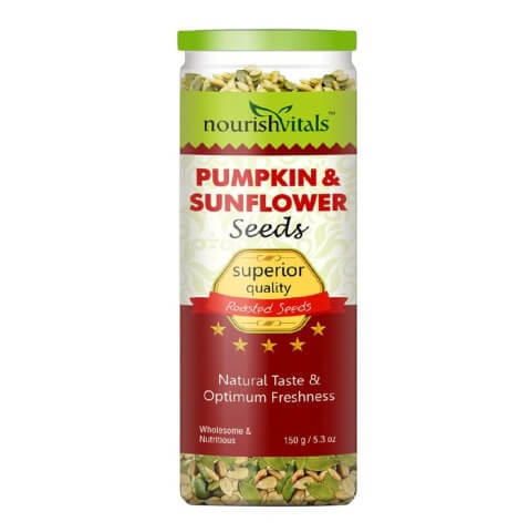 NourishVitals Roasted Pumpkin & Sunflower Seeds, Natural 0.150 kg NourishVitals Roasted Pumpkin & Sunflower Seeds, Natural 0.150 kg