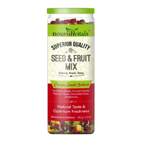 NourishVitals Seed & Fruit Mix, Crispy Seeds Galore 0.150 kg